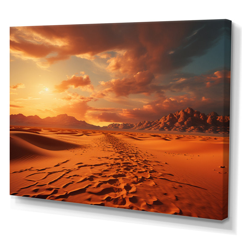 " Scenic Landscape Desert Mirage I ", 24" H x 32" W, Wrapped Canvas