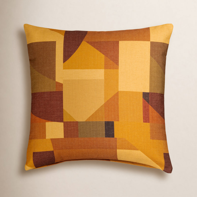 Coussin Geo Geo, Plumes, Carré 16 po