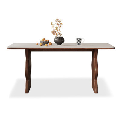 Iriska Solid Wood Base Dining Table