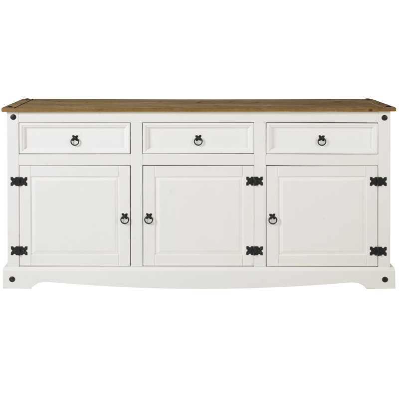 Corona 65.91'' Sideboard,  White Wash, 31.69" H x 65.91" W x 16.93" D