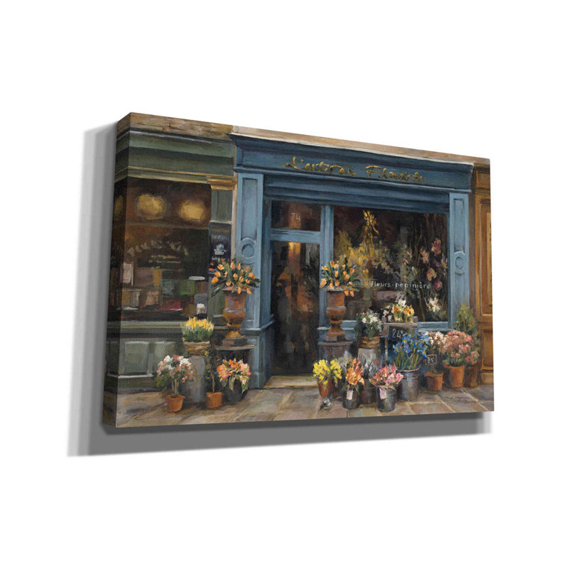 «Lartisan Fleuriste» par Marilyn Hageman, art mural sur toile, H 40 po x l 60 po x P 1,5 po