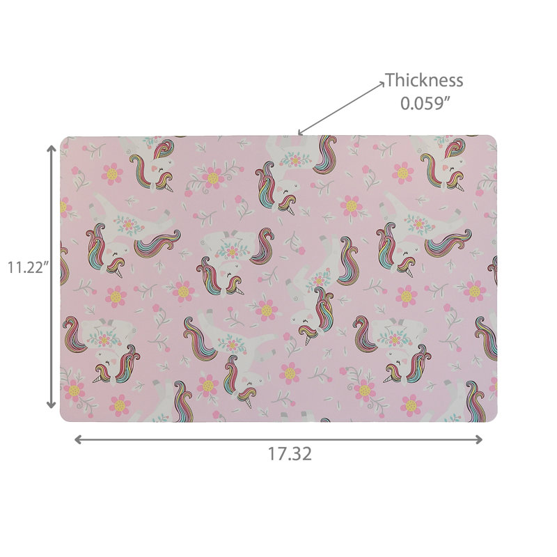 Napperon en plastique avec motif floral - ensemble de 12