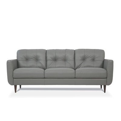 Bove 83" Genuine Leather Flared Arm Sofa