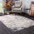 Abstract Navy/Ivory/Light brown Area Rug-1927409355