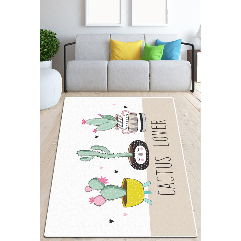 Luxurious Area Rug 6.6 x 9.5 Feet, 100% Polyester, 0.4 inches Pile Height | Antibacterial, Non-Slip Underside, Machine Washable | Perfect for Living Room, Bedroom & Dining Spaces, Soft & Durable Design