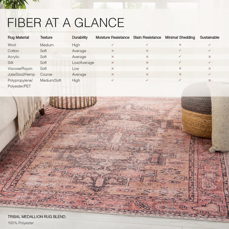 Machine Washable Carlita Oriental Pink Area Rug, Rectangle 2'6" x 7'6"