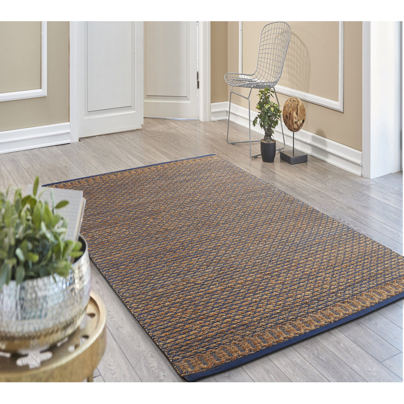 Tapis géométrique fabriqué à la main Morey, Rectangle 7 pi 9 po x 9 pi 9 po