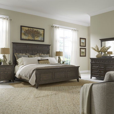 Arianni King Panel Bed, Dresser & Mirror, Night Stand -  Lark Manorâ¢, 075AC93162784B909E444A497181F1EA