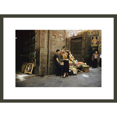 Italy. Market by David Chim" Seymour" -Framed Giclee Print