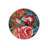 Multicolored Floral Rose Patterned Round Woven Base Modern Decorative Carpet-509664280