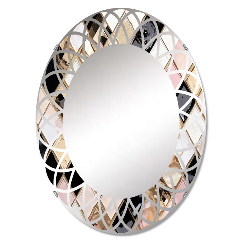Corkermain - Miroir mural tendance ovale, 36 po x 24 po