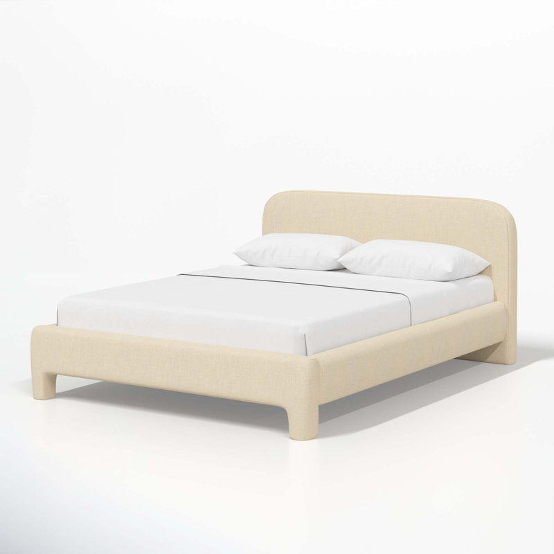 Illy Upholstered Standard Bed, Twin, Classic Linen Linen