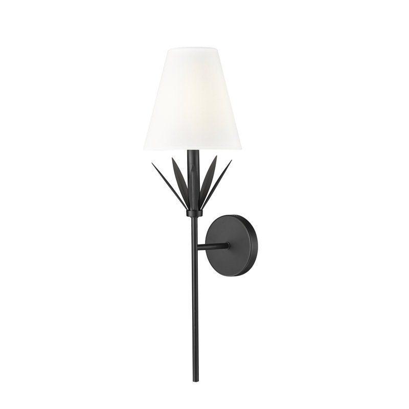 Applique murale 1 lumière 24 po Primrose, Noir mat