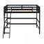 Lit mezzanine simple en bois avec échelle-1998462799
