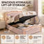 3FT Single Ottoman Bed Frame with Hydraulic Storage & LED Lights-135052629