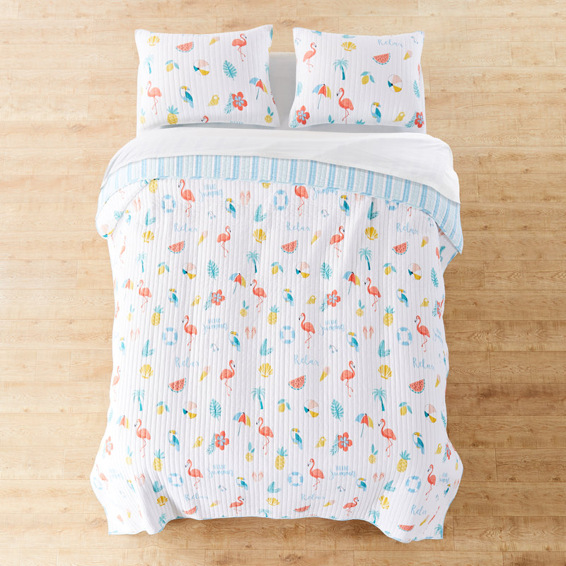Summertime Quilt Set, King Quilt + 2 King Shams