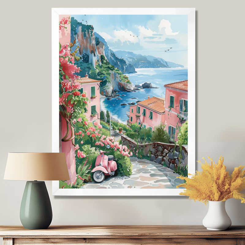 Savoie - Italie, décoration murale, Cadre simple blanc, H 12 po x l 20 po