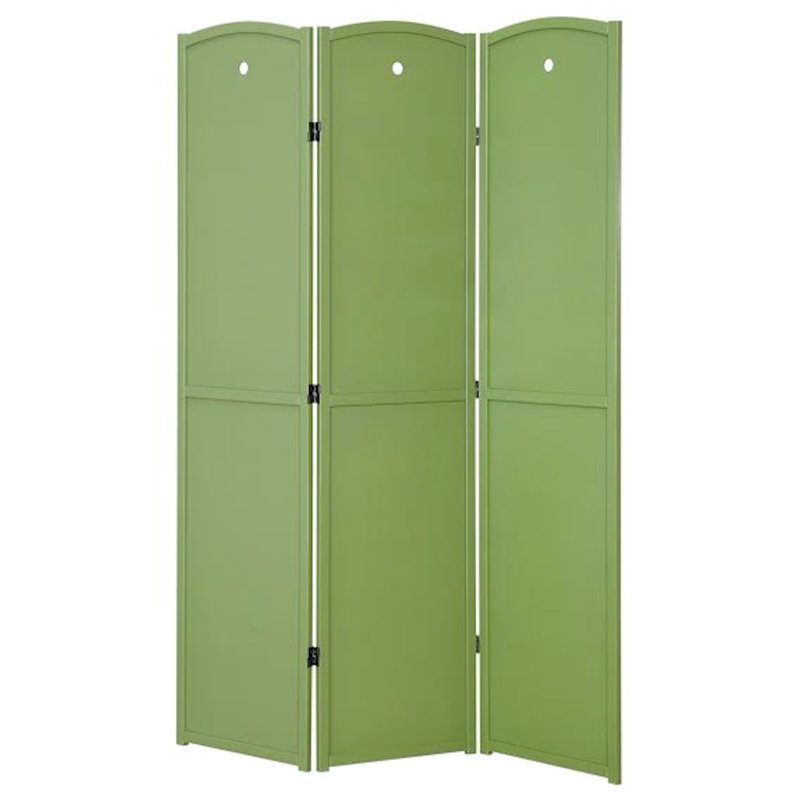 Paravent en bois 5,9 pi Lilliana, 3, Vert
