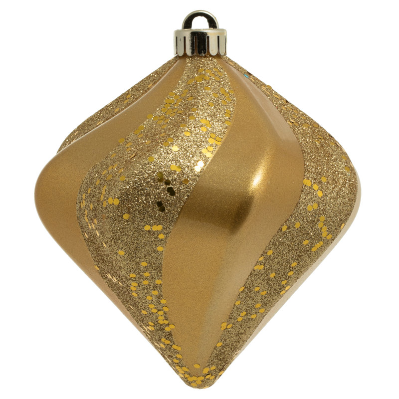 Ornement de Noël Swirl Diamond, Or