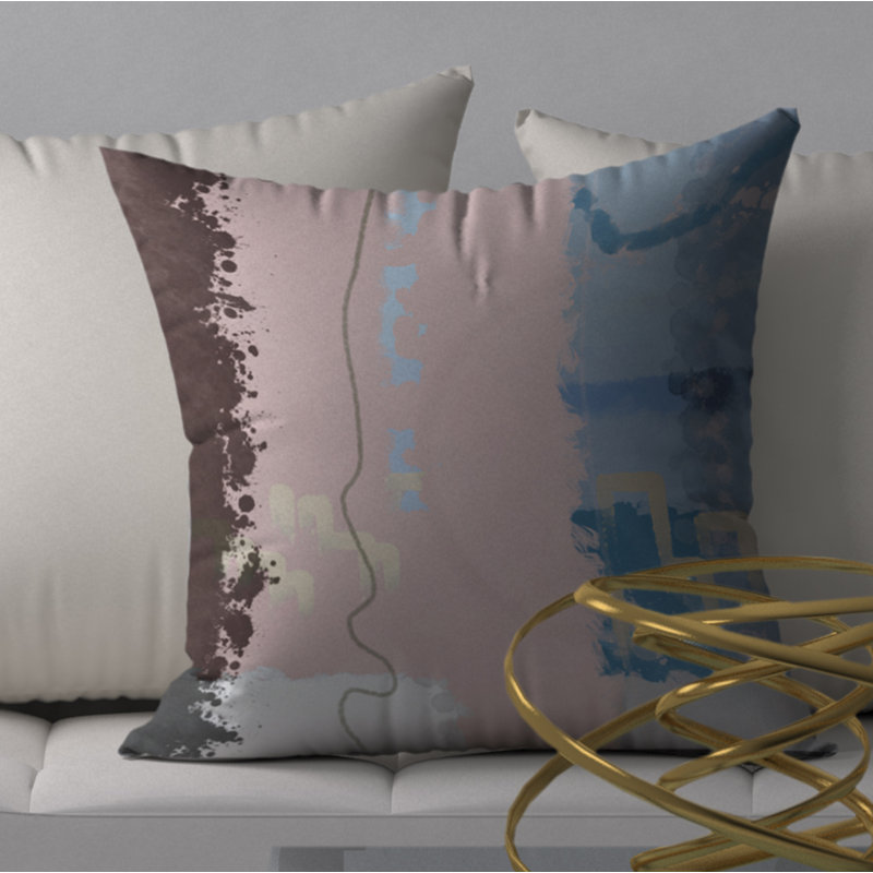 Housse de coussin décorative carrée en argent Energy, 18" x 18"