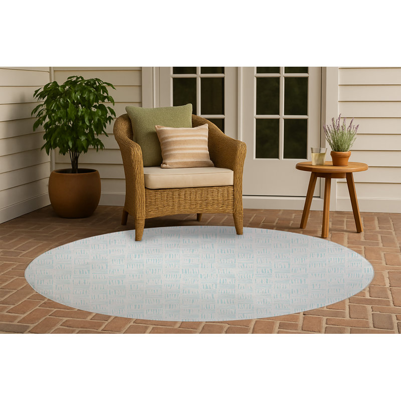 Tapis d'extérieur antidérapant Lash, Rond 5 pi