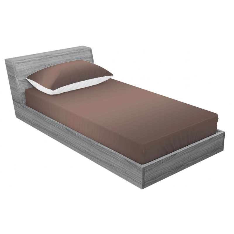 Twin Brown Ombre Microfiber Sheet and Pillowcase Set