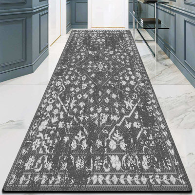Antibacterial Non-Slip Area Rug, 3.3 x 5.2 Feet, 100% Polyester, 0.4 in Pile Height | Machine Washable, Durable Dot Base, Easy to Clean | Ideal for Living Room, Bedroom, and Play Areas, Soft & Safe