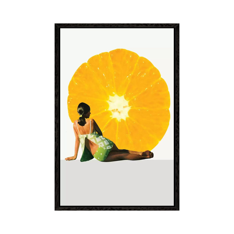 Sun Bathing by Kiki C Landon - Print on Canvas, Black Framed, 66.04cm H x 45.72cm W x 3.81cm D