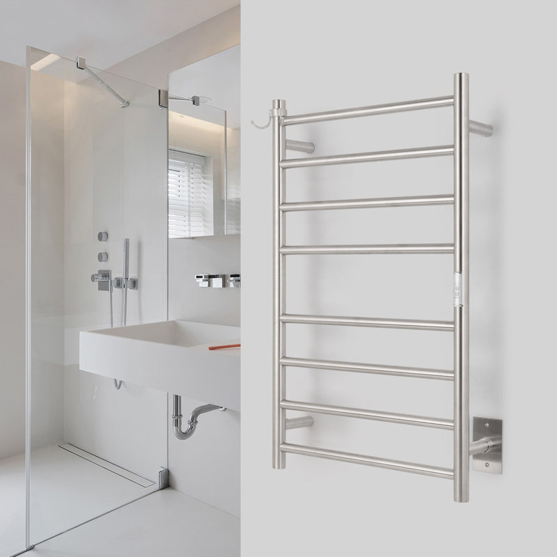 Chauffe-serviettes mural électrique, Brossé