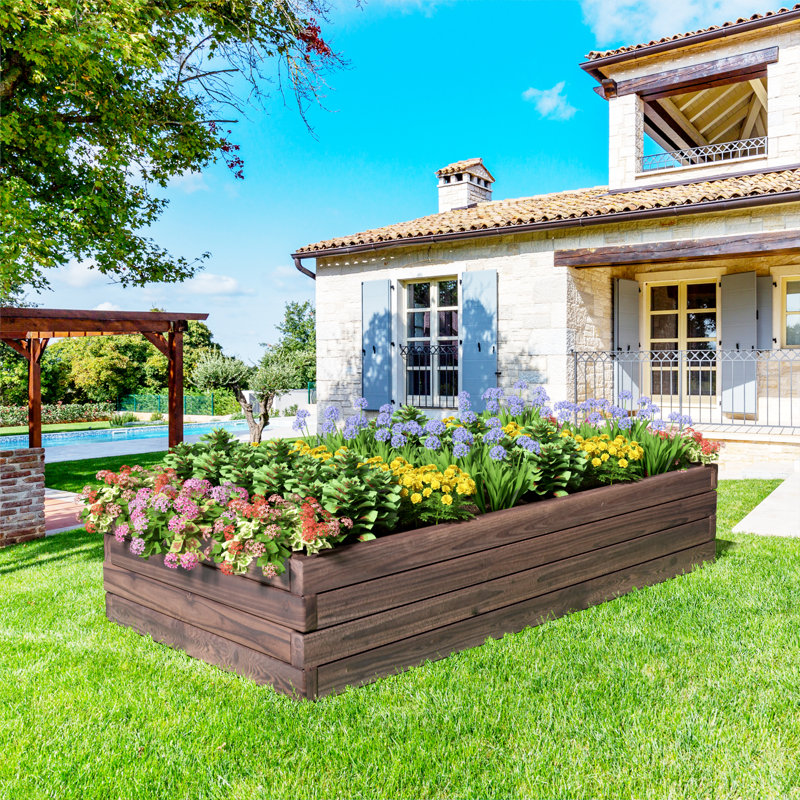 Isan Wood Raised Garden Bed