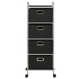 Rebrilliant Shelving Unit With 4 Storage Boxes Steel And Non-Woven Fabric