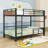 Metal Bunk Bed With Built-In Ladder And Guardrails-918687532-918687520