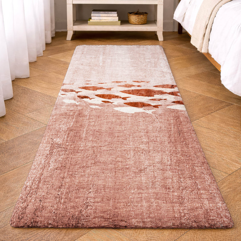 Tapis nautique de qualité supérieure lavable à la machine Dream Shag ADS627, Terracotta, 2'3" x 7'6" Runner