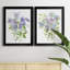 «Columbine Spray I», ensemble de 2 peintures sur toile encadrées-155258490-155258491