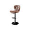 Ensemble de 2 tabourets de bar modernes, tabourets pivotants rembourrés en similicuir, chaises de bar réglables à hauteur de comptoir avec dossier pour îlot de cuisine-1194031657-1194031663