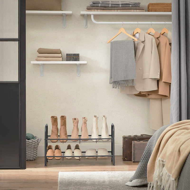 6 Pair Stackable Shoe Rack