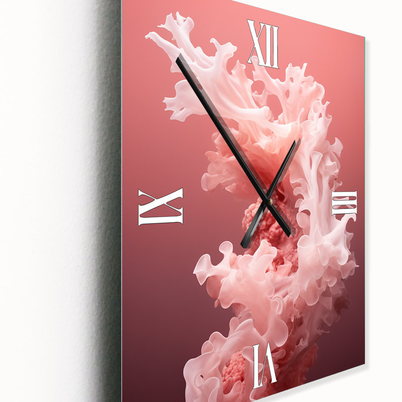 Horloge murale Whispering Corals Ink Expression - Coastal Coral, Petit