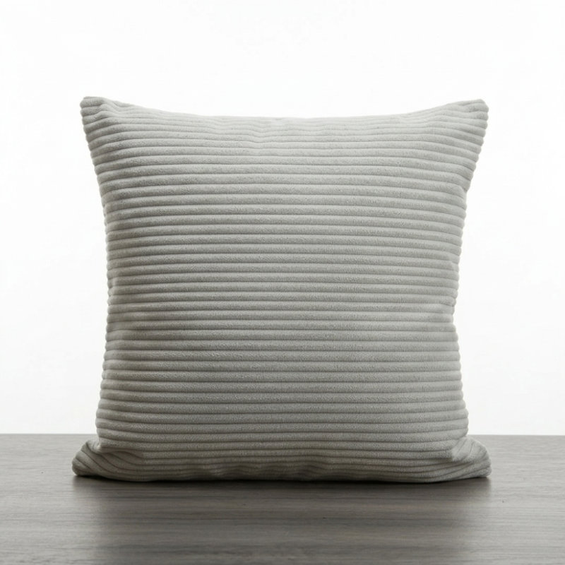 Nayely Square Throw Pillow Cover, Grey