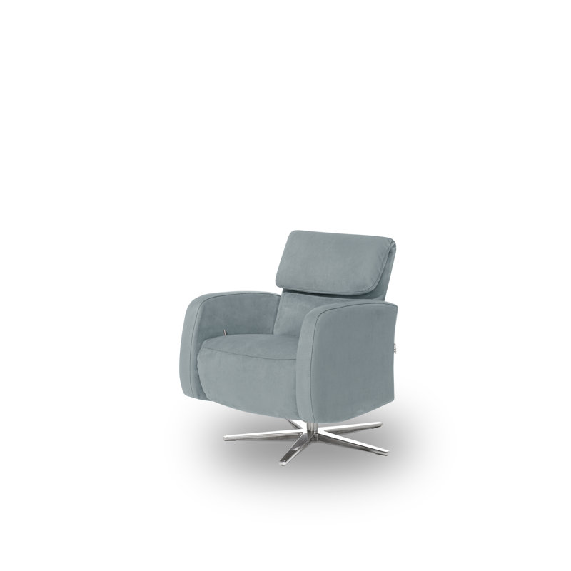 Carlisa 67cm Wide Swivel Standard Recliner, Sapphira-Blue