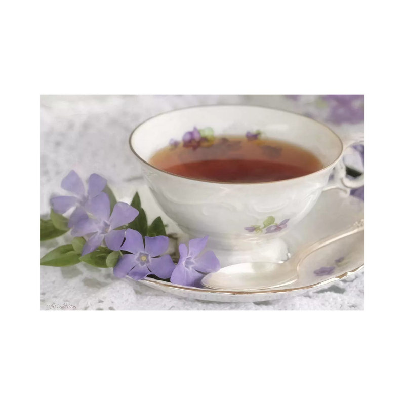 Periwinkle And Tea by Lori Deiter - Wrapped Canvas Print, 30.48 cm H x 45.72 cm W