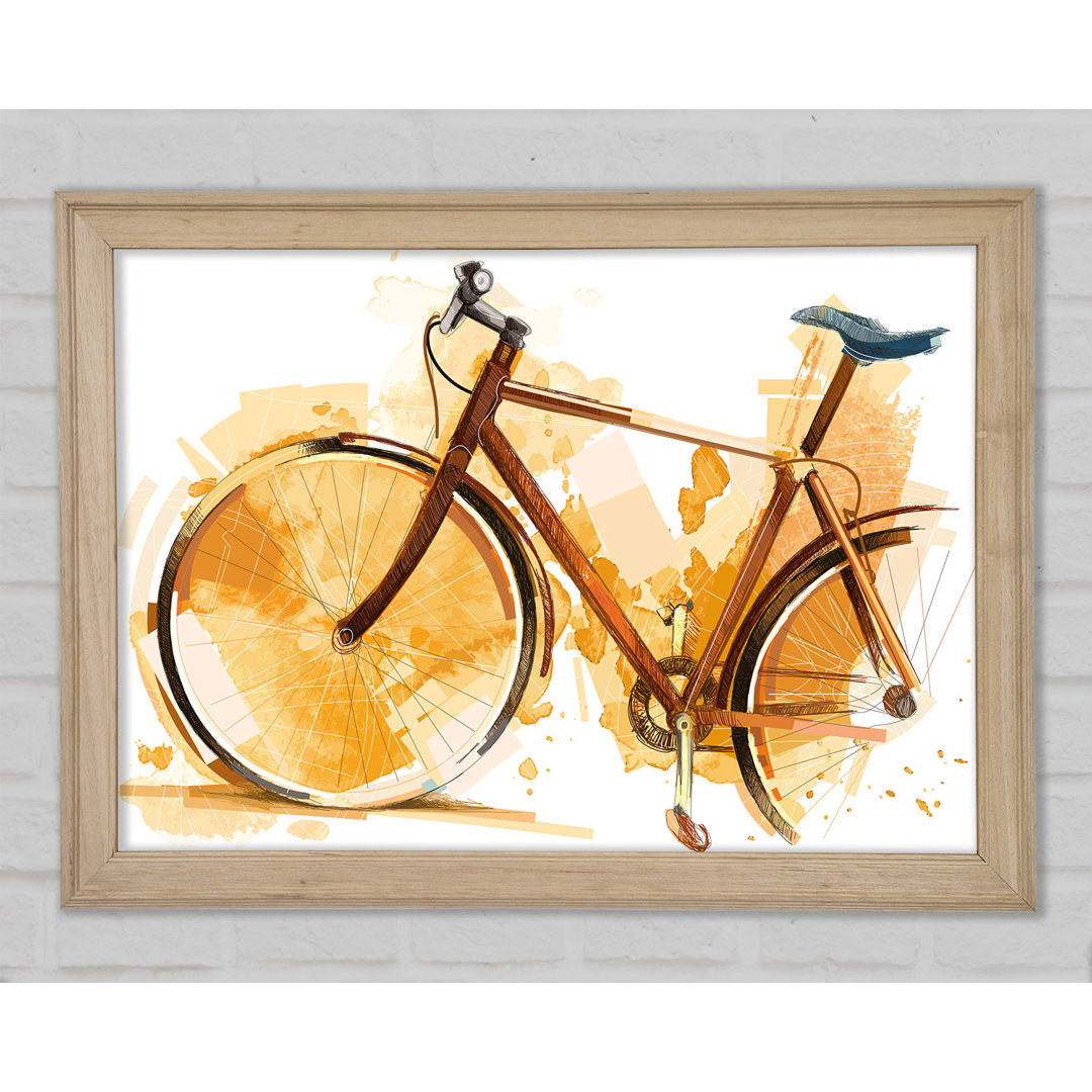 Aquarell Fahrrad - Druck