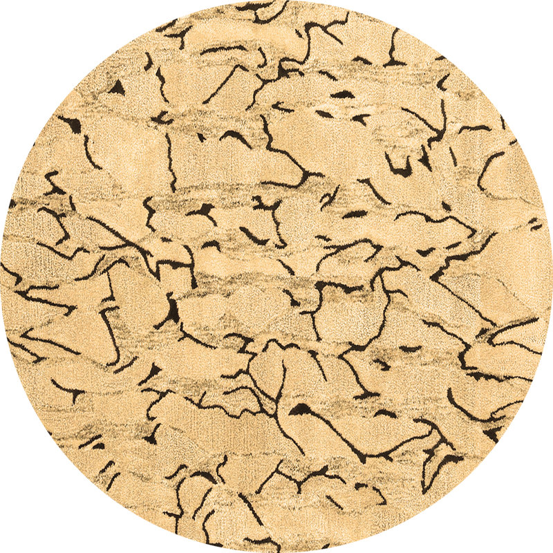 Washable Abstract Indoor Rug, Round 7'