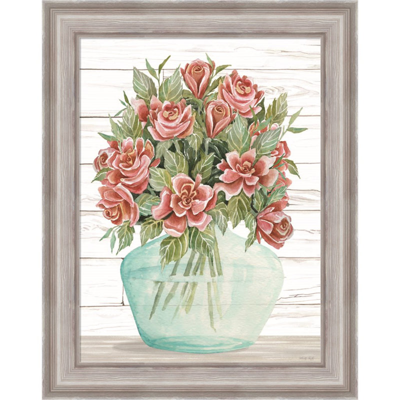 Farmhouse Flowers IV Framed On Paper by Cindy Jacobs Print