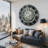 Wall Clock 36" Oversized for Living Room decor with Real Moving Gears England Collection-123169109