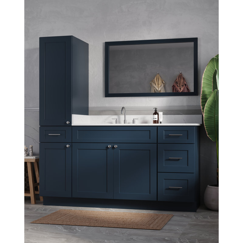 Meuble-lavabo simple Disar, Bleu