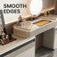 Modern Extendable Makeup Vanity Table with Led Light,Storage Organizer Modern Cream Vanity Desk for Bedroom