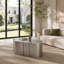 Table basse moderne de luxe en acier inoxydable de 41,3 pouces, table d'appoint décorative pour les grands espaces de vie