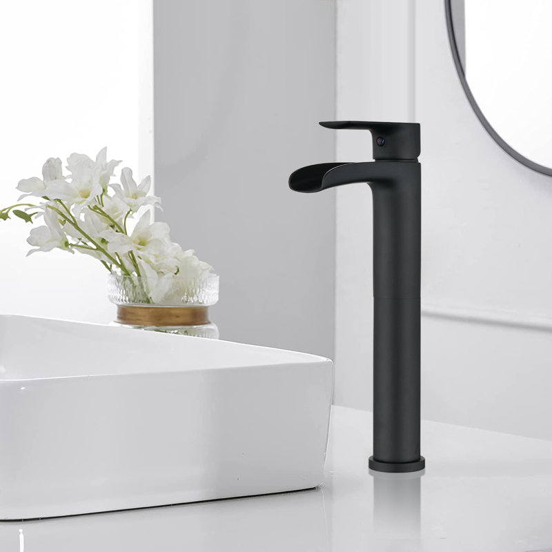 Robinet de salle de bain à un trou, Noir mat