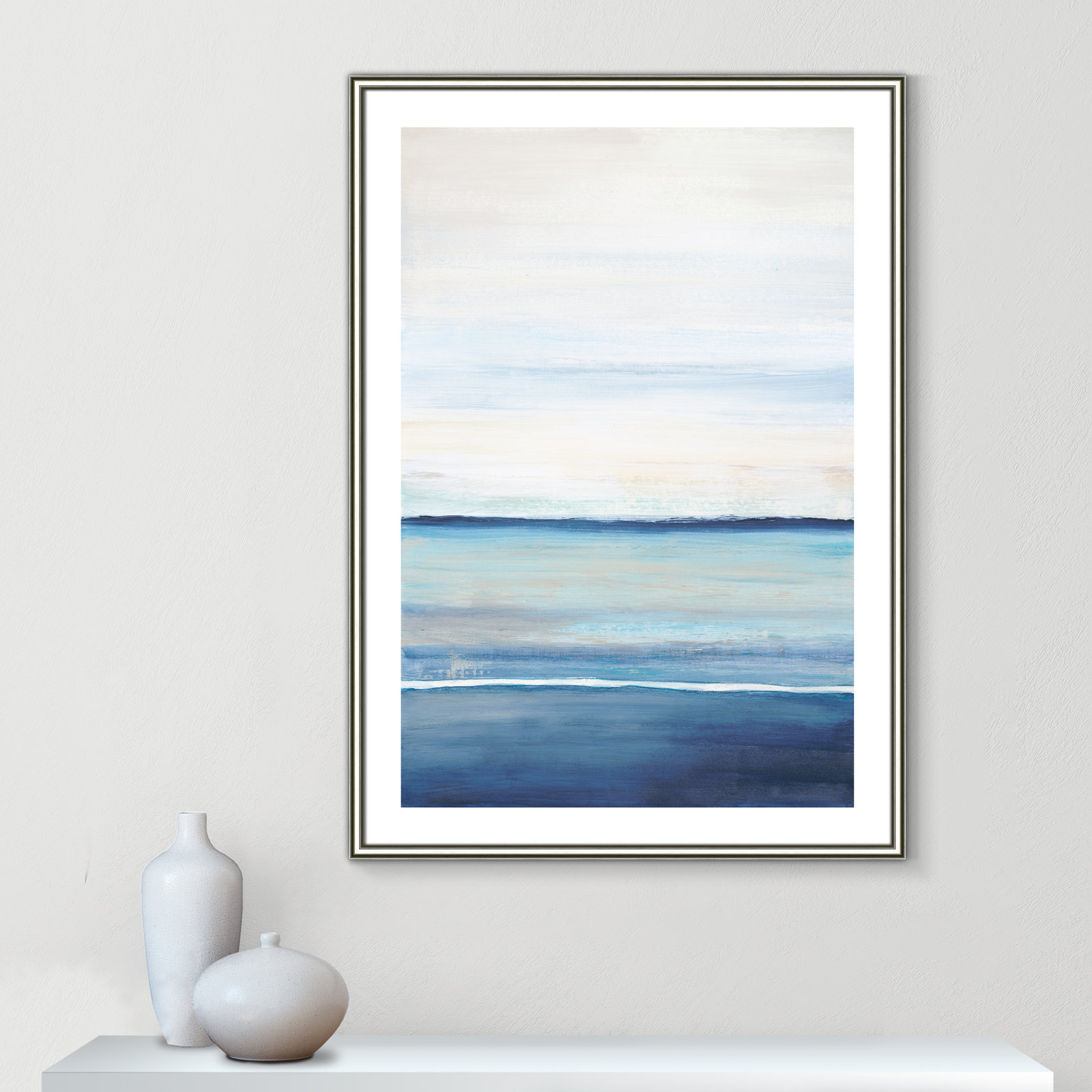 Distant Whispers by Filippo Ioco - Painting Print, Silver Framed Paper, 41.5" H x 29.5" W x 0.88" D
