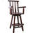 Rustic Bar Stool - Fir Wood Construction, Comfortable Backrest, Wide Armrests, 360° Swivel, Ideal For Kitchen And Dining Areas, Bar Stool
